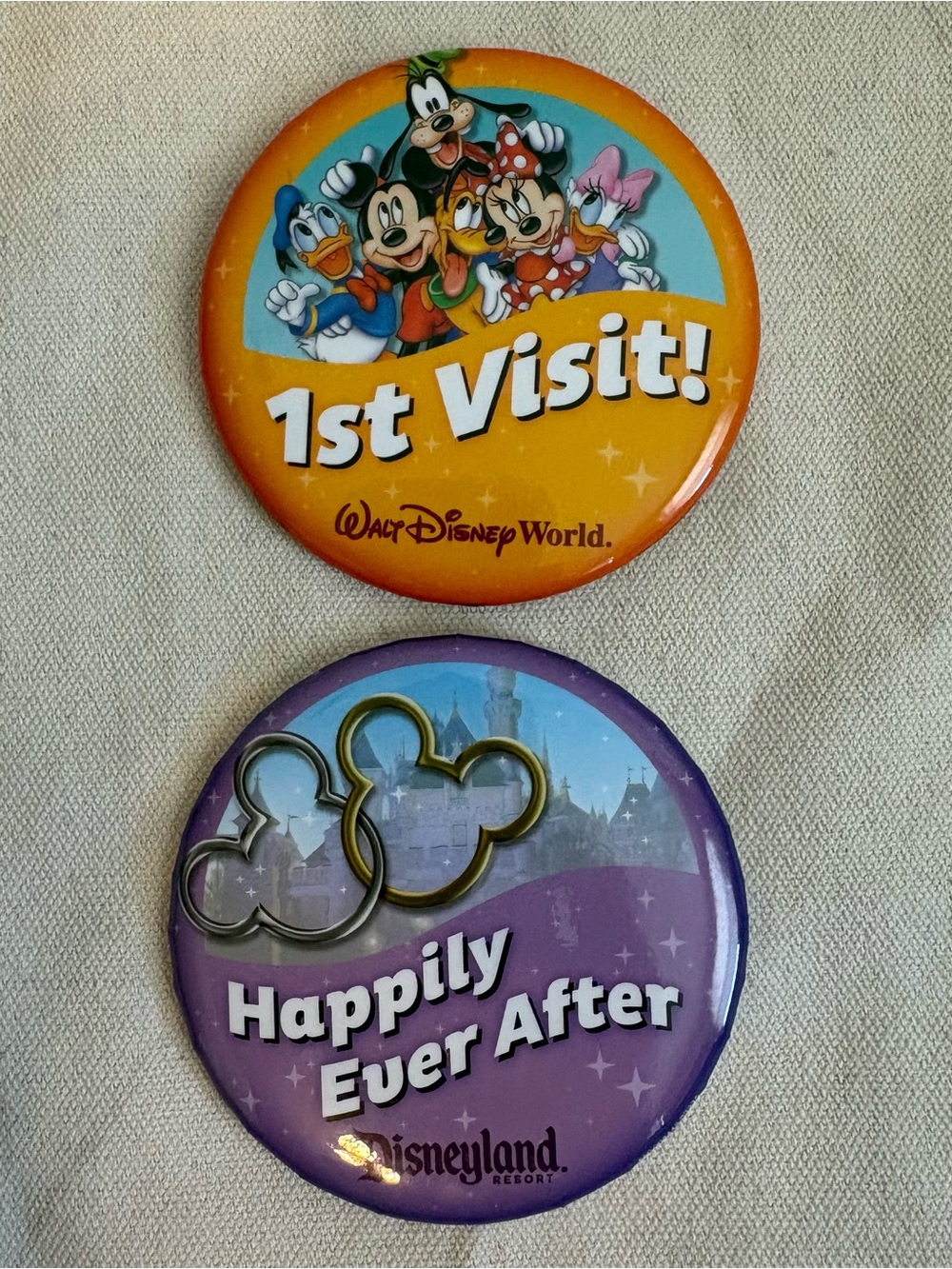 Disneyland and Walt Disney World Celebration Buttons